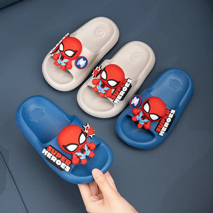 Spider Man Children's Slippers Summer Boys' Non Slip Indoor And Outdoor Home Soft Bottom Boys' Cartoon Cool Slippers