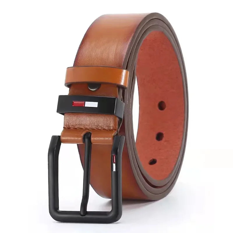 Man Belt Luxury Designer Brand High Quality Men Belt Male PU Leather Belt Men Alloy Pin Buckle Jeans Waistband Waist Straps