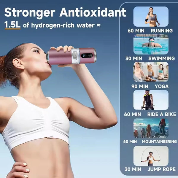8000PPB Hydrogen Alkaline Drink Water Filter Hydrogen Ionized Water Machine Cup Hydrogen Generator Portable Water Ionizer Health