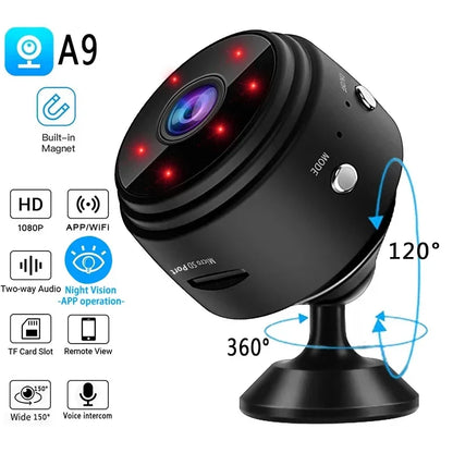 A9 Wifi Mini Camera 1080P Security Monitoring Wireless Remote Night Vision Video Surveillance Smart Home Mini DV Cam HD Camera