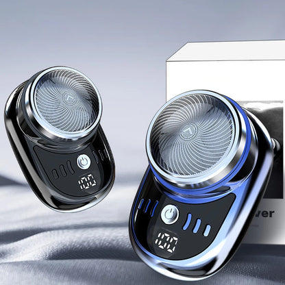 Mini Electric Shaver USB Charging Pocket Travel Razor Portable Wireless Detachable Shaver with Digital Display Beard Razor