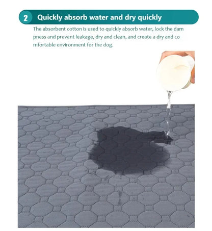 Dog Pee Pad Blanket Reusable Absorbent Diaper Washable Puppy Training Pad Pet Bed Urine Mat for Pet Car Seat Cover Pet Supplies