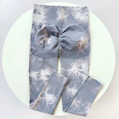 26 Colors Tie-dye High Elastic Yoga Leggings 2025 Women High Waist Fitness Outfits for Women Sports Gym Athletic Jogging Workout