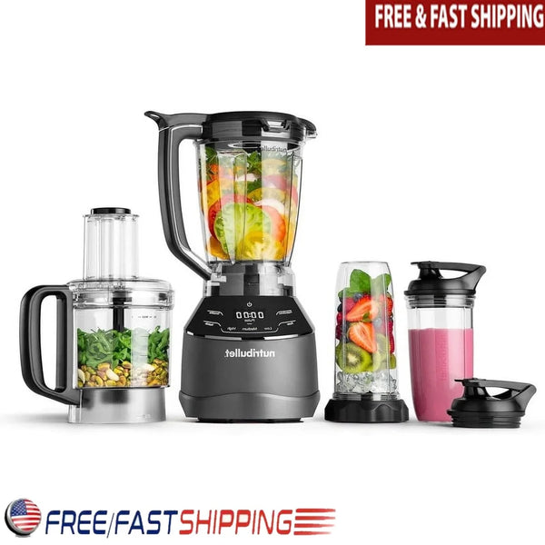 1500W Triple Prep System Blender Food Processor with Vessel Recognition Smoothie Maker 64oz Pitcher Durable Dishwasher Safe