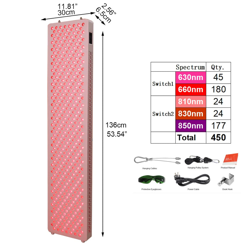 Fast Delivery Red Light Therapy Led Light Red 630nm 660nm Near Infrared 810nm 830nm 850nm Red Light Therapy Panel