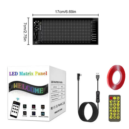 Car Devil's Eye LED Matrix Pixel Panel APP Remote Control Scrolling Message Board DIY Programmable Flexible LED Display