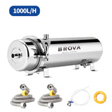 BORVA Whole House High Flow UF Water Purifier 0.01μm Stainless Steel Mineral Filter with Washable Reusable PVDF Membrane 1000L