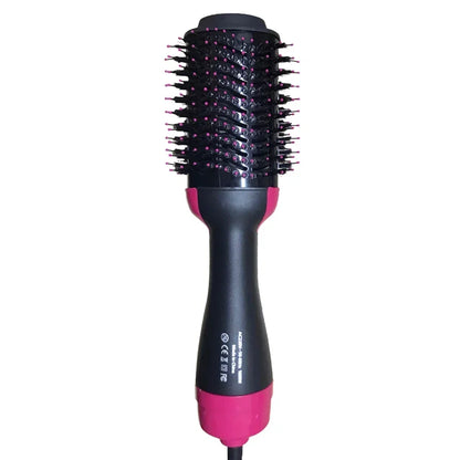 2025 New 3-in-1 Hot Air Comb Fluffy Comb Without Damaging Hair Dry And Wet Roll Straight Dual-Use Negative Ion Styling Comb