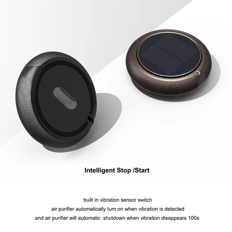 Solar Car Air Purifie HEPA Filter Portable Air fresher 360° Global Purification Vehicle Home Desk Wireless Electric Product