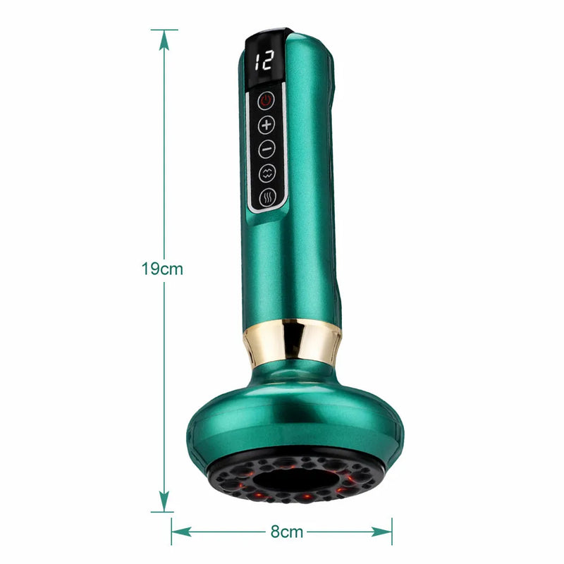 6/12 Gear Electric Cupping Massager Vacuum Suction Cup GuaSha Anti Cellulite Beauty Health Scraping Heat Body Slimming Massage