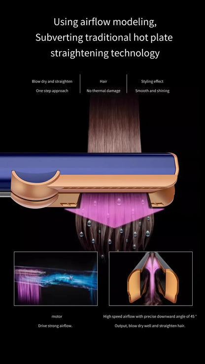 2 in 1 hair straightener professional hair loss and hair dryer heating hair flat iron negative ion iron long styling tool