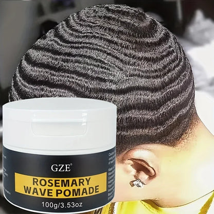 GZE ROSEMARY WAVE POMADE DEEP WAVES POMADE- Water-Based Hair Cream for 360 Wave Training and Wolfing - Styling, Strong Hold