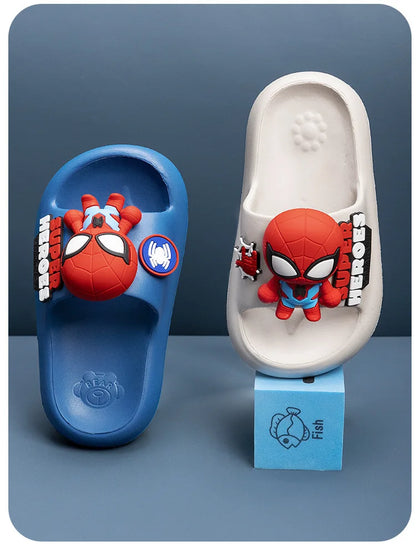 Spider Man Children's Slippers Summer Boys' Non Slip Indoor And Outdoor Home Soft Bottom Boys' Cartoon Cool Slippers