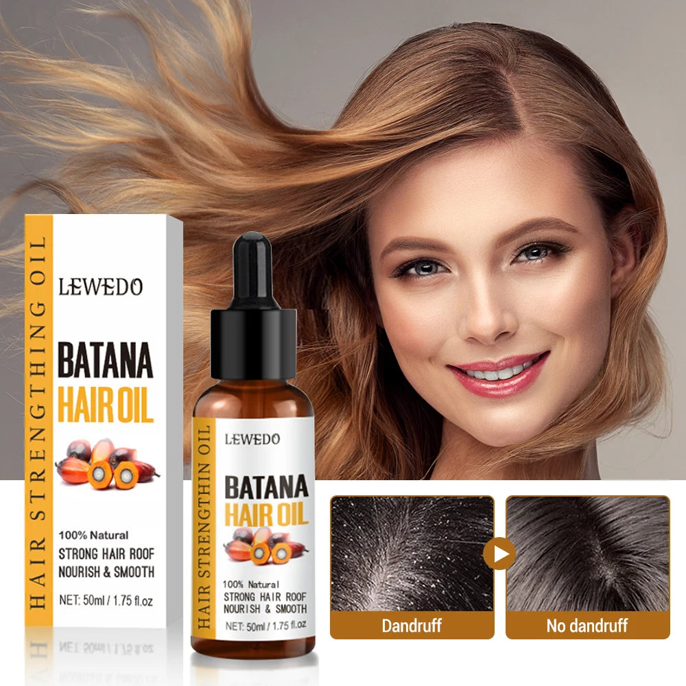 EMS Massage Comb And 50ml Batana Hair Growth Oil Nano Spray Scalp Liquid Applicator LED Therapy Vibration Head Massager Brush