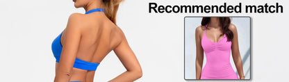 NCLAGEN Impact Strappy Bra Gym Top Women High Support Impact Thin Strap Halter Sports Seamless Bras Scrunch Workout Yoga Tank