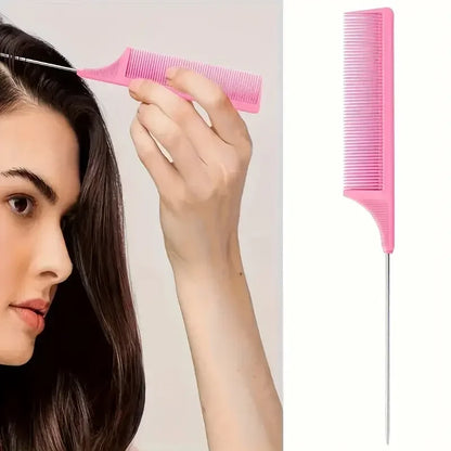 6pcs Hair Brush Set Spray Bottle Hair Braiding Loop Rat Tail Comb Teasing Hair Brsuh Edge Hair Brush Curly Hair Accessories