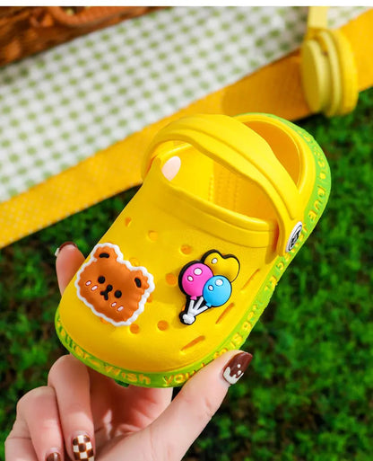 Summer Kids ShoesSandals Hole Children's Shoes Slippers Soft Anti-Skid Cartoon Design Hole Baby Shoes Sandy Beach For Boys Girls