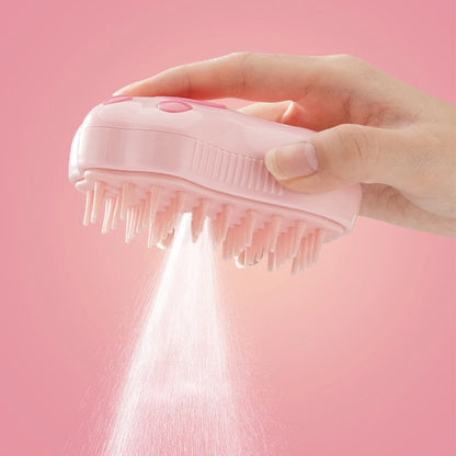 Cat Steam Brush Dog Massage Comb with Electric Water Spray Soft Silicone Pet Grooming Brush for Removing Tangled and Loose Hair