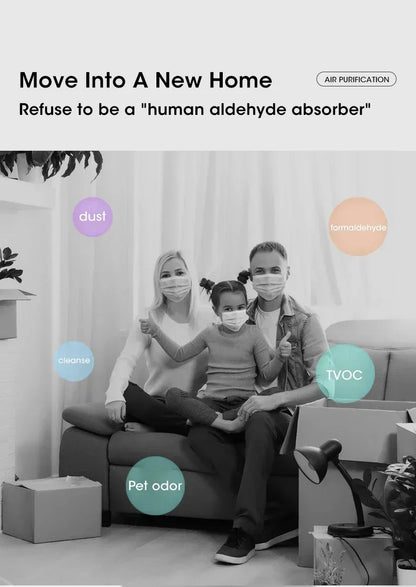 Air Purifier Smoke Odor Negative Ion Generator Household HEPA Air Purifier Efficient Purifying Air Formaldehyde for Car and Room