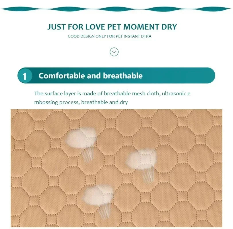 Dog Pee Pad Blanket Reusable Absorbent Diaper Washable Puppy Training Pad Pet Bed Urine Mat for Pet Car Seat Cover Pet Supplies