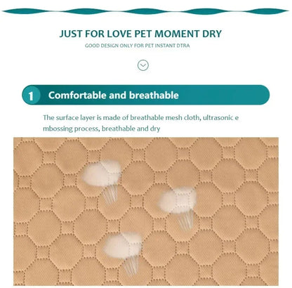 Dog Pee Pad Blanket Reusable Absorbent Diaper Washable Puppy Training Pad Pet Bed Urine Mat for Pet Car Seat Cover Pet Supplies