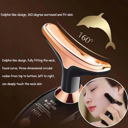 3 In 1 Face Massager Neck Facial Eye Massage Introducer Microcurrent Skin Rejuvenation Anti Aging Beauty Device BEAUTY TOOLS