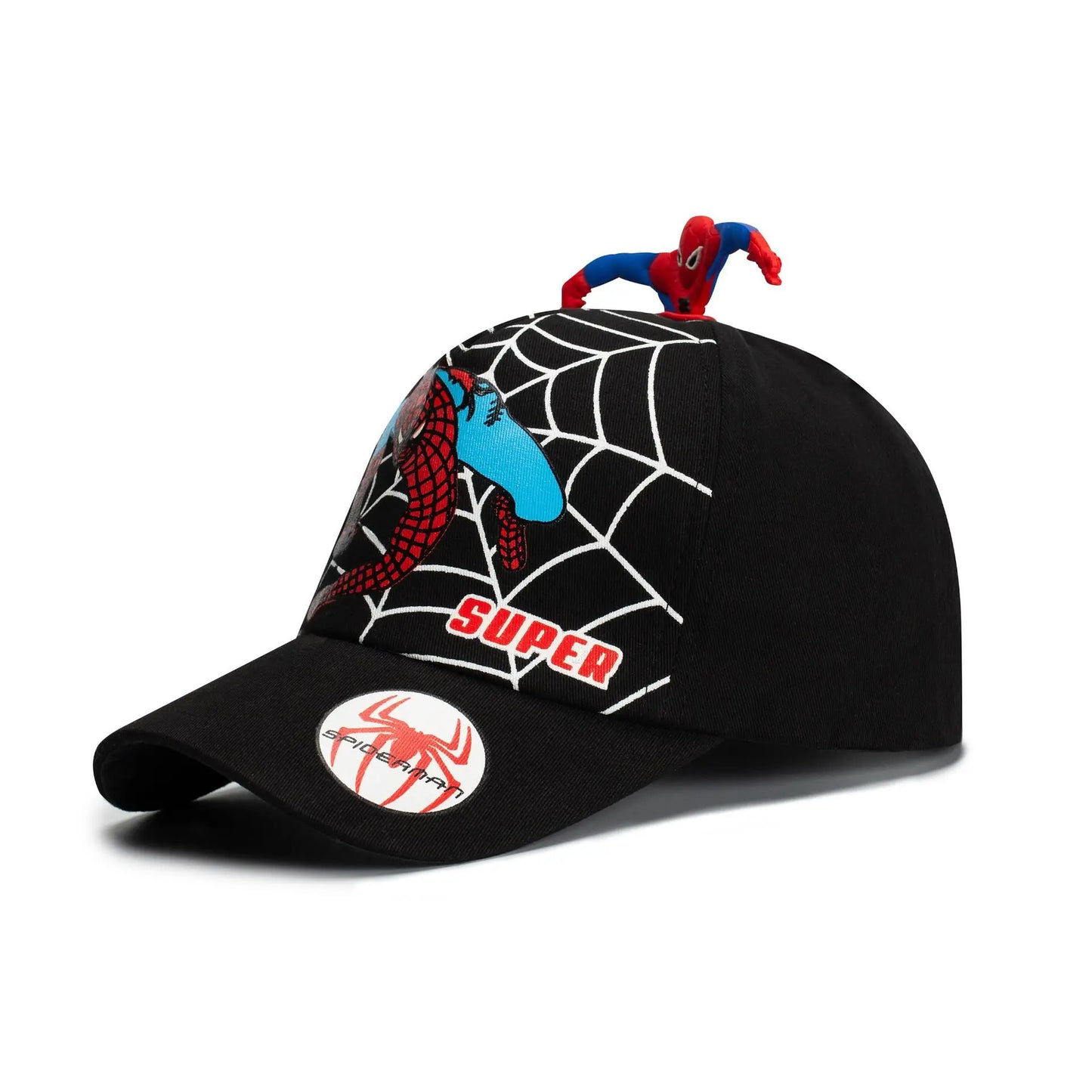 Spider Man Baseball Cap Cartoon Mesh Cap Hip Hop Hat Sunscreen Breathable Adjustable Children's Day Christmas Gift Ornament