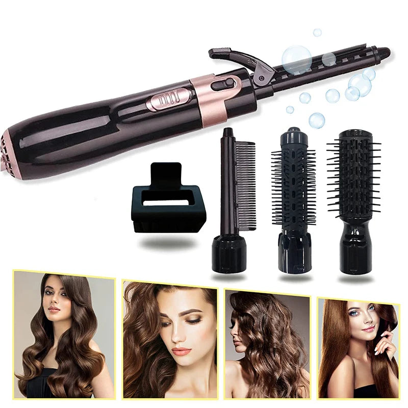 High Quality 4 in 1 Multi-Functional Beauty Equipment Hot Air bushr One Step Rotating Curling Blow Hair Brush Dryer