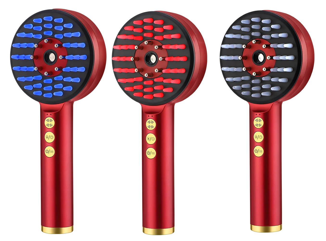 Electric Microcurrent Spray Massage Comb Red Blue LED Hair Follicle Comb Scalp Nano Atomized Head Massager Hair Growth Anti Loss