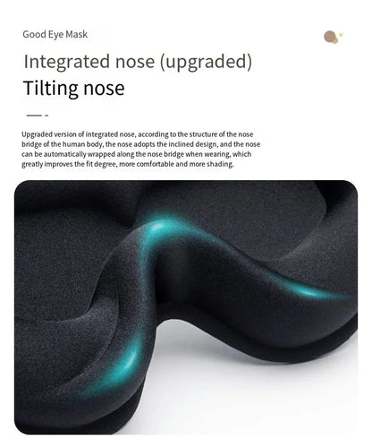 3D Sleep Mask Blindfold Sleeping Aid Eye Mask Soft Memory Foam Face Mask Eyeshade 99% Blockout Light Slaapmasker Eye Cover Patch