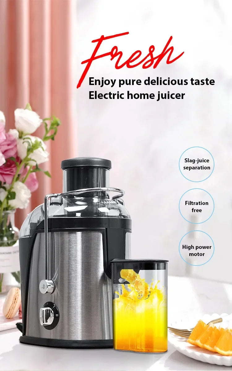 400W Juice Extractor, 22000RPM Motor with 3" Wide Chute for Whole Fruits/Vegetables, 2-Speed Juicer, Easy-Clean Design