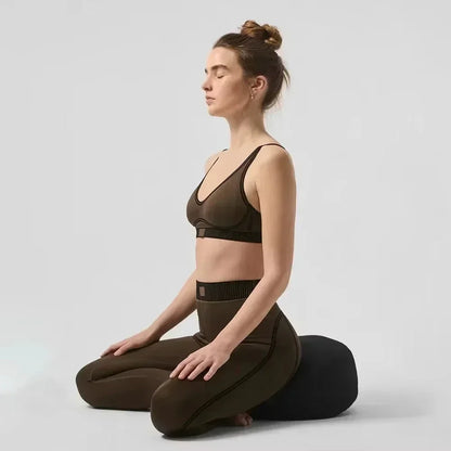 Yoga Bra Gym Set Leggings 7/8 Breasted Smooth and comfortable Sports Bra Tight Fitting Workout Set Workout Clothes For Women's