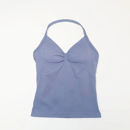 HGC Impact Longline Strappy Top Sports Yoga Vest Underwear Women's Fitness Top Gym Beautiful Back Bra Running Workout Halter