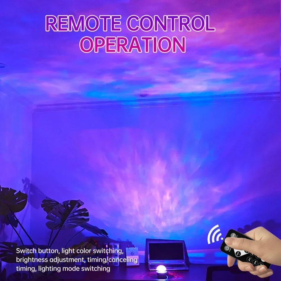 LED Galaxy Projector Light Multi-color Remote Control for Bedroom Decoration Christmas Star Projector Night Light New Year Gift