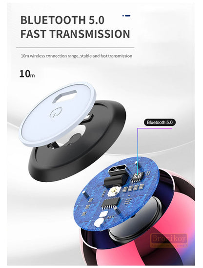 Metal Mini Wireless Bluetooth Speaker Hifi Portable Music Subwoofer Super Bass Stereo Column Mobile Phone Computer Music Player