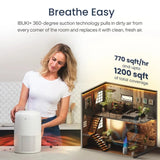 Miko Air Purifier for Large Room up to 770 Sqft - H13 True HEPA Air Cleaner for Pet Hair, Odors, Dust, Pollen for Home