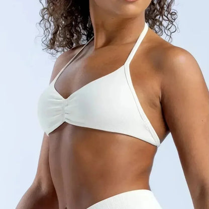 DLOGO Summer Women Sports Bra with Logo Sexy Exposed Suspender Chest Cushion Suspender Gym Sports Yoga Suspender, Bra