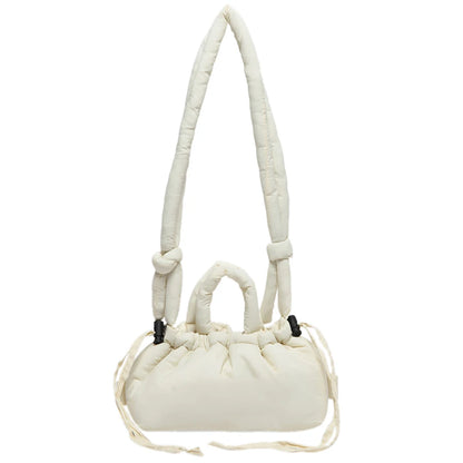 Puffer Tote Bag for Women Lightweight Down Cotton Padded Crossbody Bag Large Capacity Handbag Puffy Purse for Shopping Travel ﻿