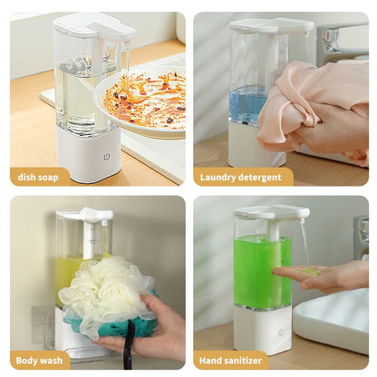 550ml Automatic Liquid Soap Dispensers Recharge Sensor Hand Sanitizer Machine for Kitchen Bathroom Shampoo Shower Gel Detergent