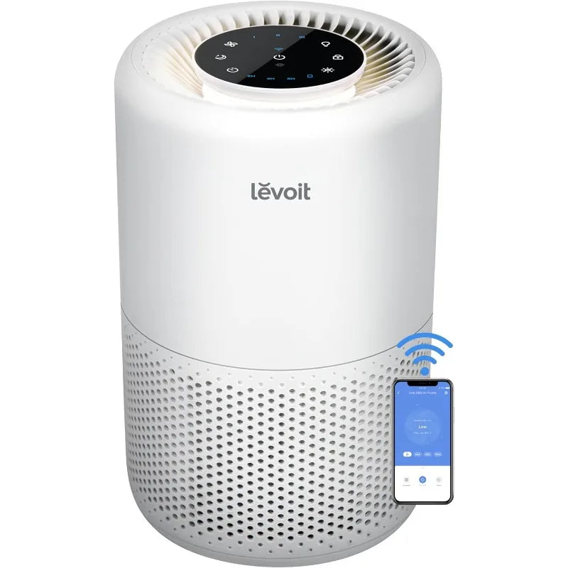 Home Bedroom Air Purifier, Smart WiFi Alexa Control, Coverage up to 916 Square Feet, 3-in-1 Filter, 24dB Quiet Bedroom