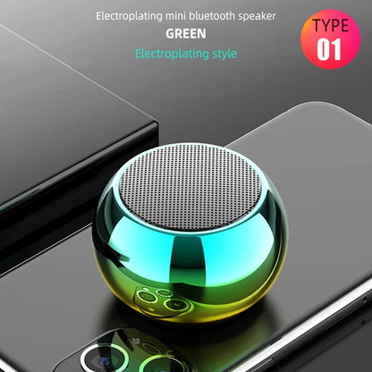 Metal Mini Wireless Bluetooth Speaker Hifi Portable Music Subwoofer Super Bass Stereo Column Mobile Phone Computer Music Player