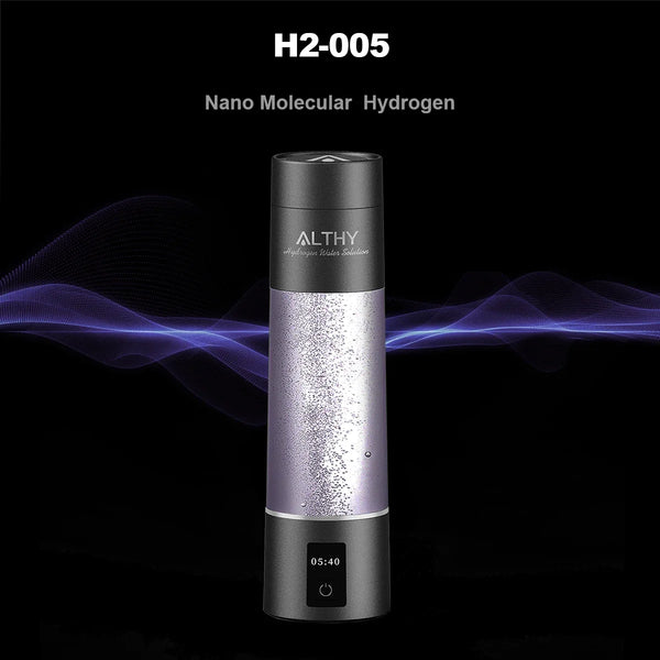 ALTHY Nano Molecular Hydrogen Generator – glowing hydrogen bubbles in H2-005 model