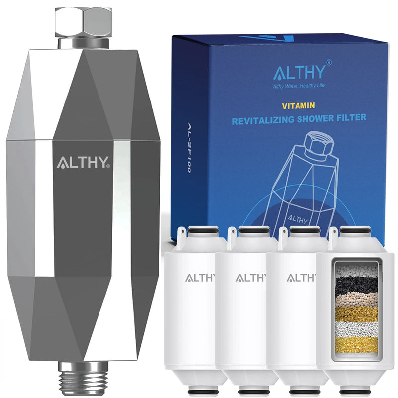 ALTHY Vitamin C Shower Filter with Transparent Cartridge View