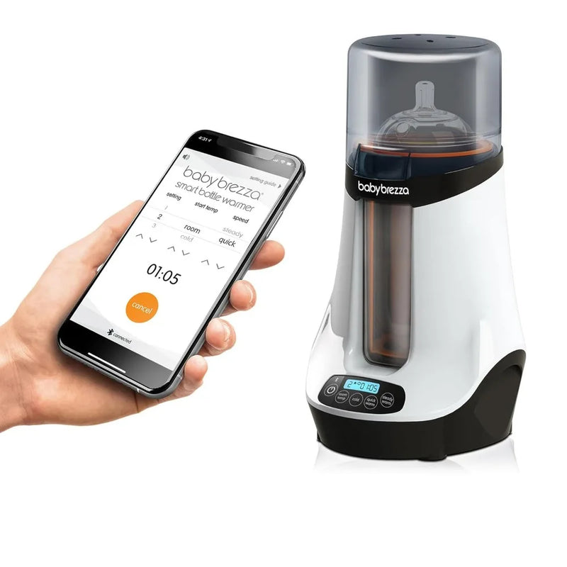 Bluetooth bottle warmer with app control and real-time temperature display on mobile phone
