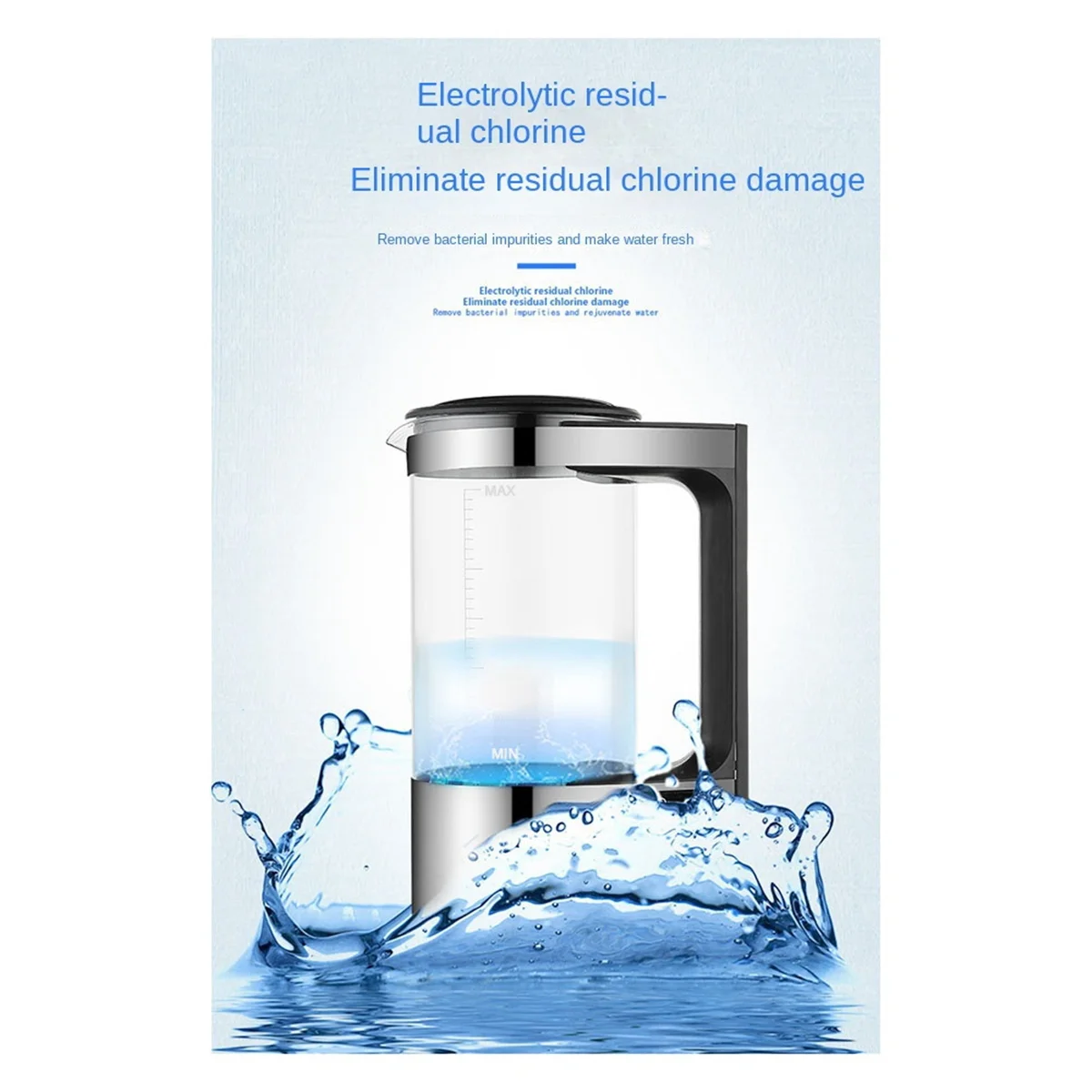 Electrolytic chlorine removal in hydrogen water kettle – removes impurities and enhances water freshness