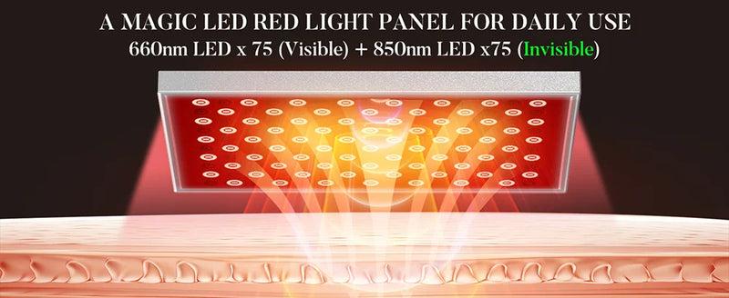 Magic LED red light panel for daily use with 660nm and 850nm LEDs