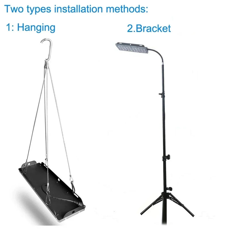 Red light lamp positioned for full-body therapy in a home relaxation setup