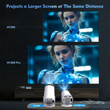  HY300 Pro projects a larger image compared to standard HY300 model