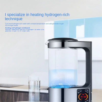 Hydrogen kettle with heating feature and constant temperature control – countertop-friendly ionizer