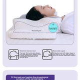 Pillow supporting the cervical spine with 3cm head sink zone